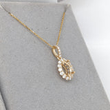 Gorgeous Oval Pendant Semi Mount w Diamond Accents
