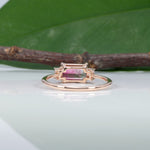 14K rose gold bi-color tourmaline ring