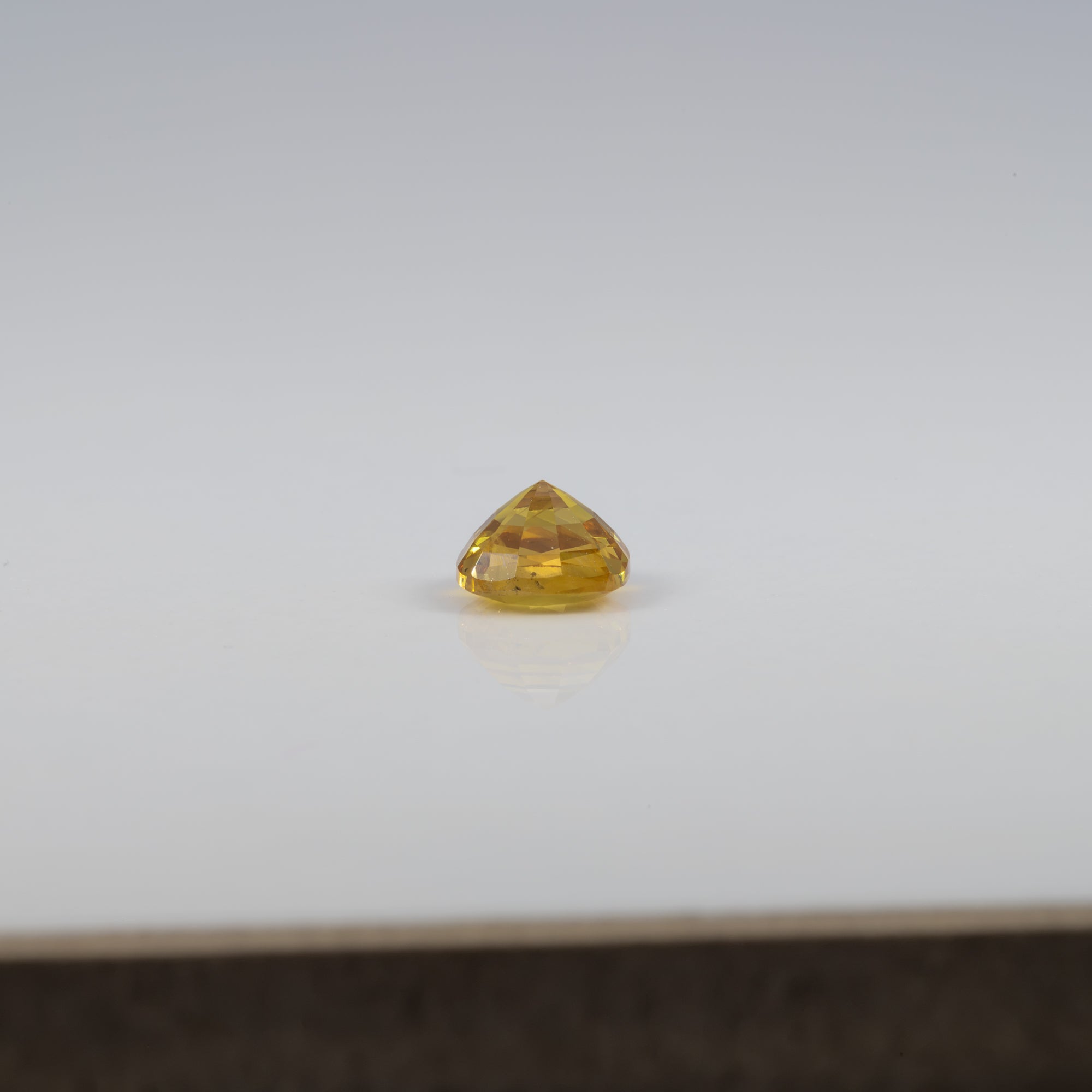 1.28 carat natural yellow sapphire cushion 6mm loose gemstone – view 5