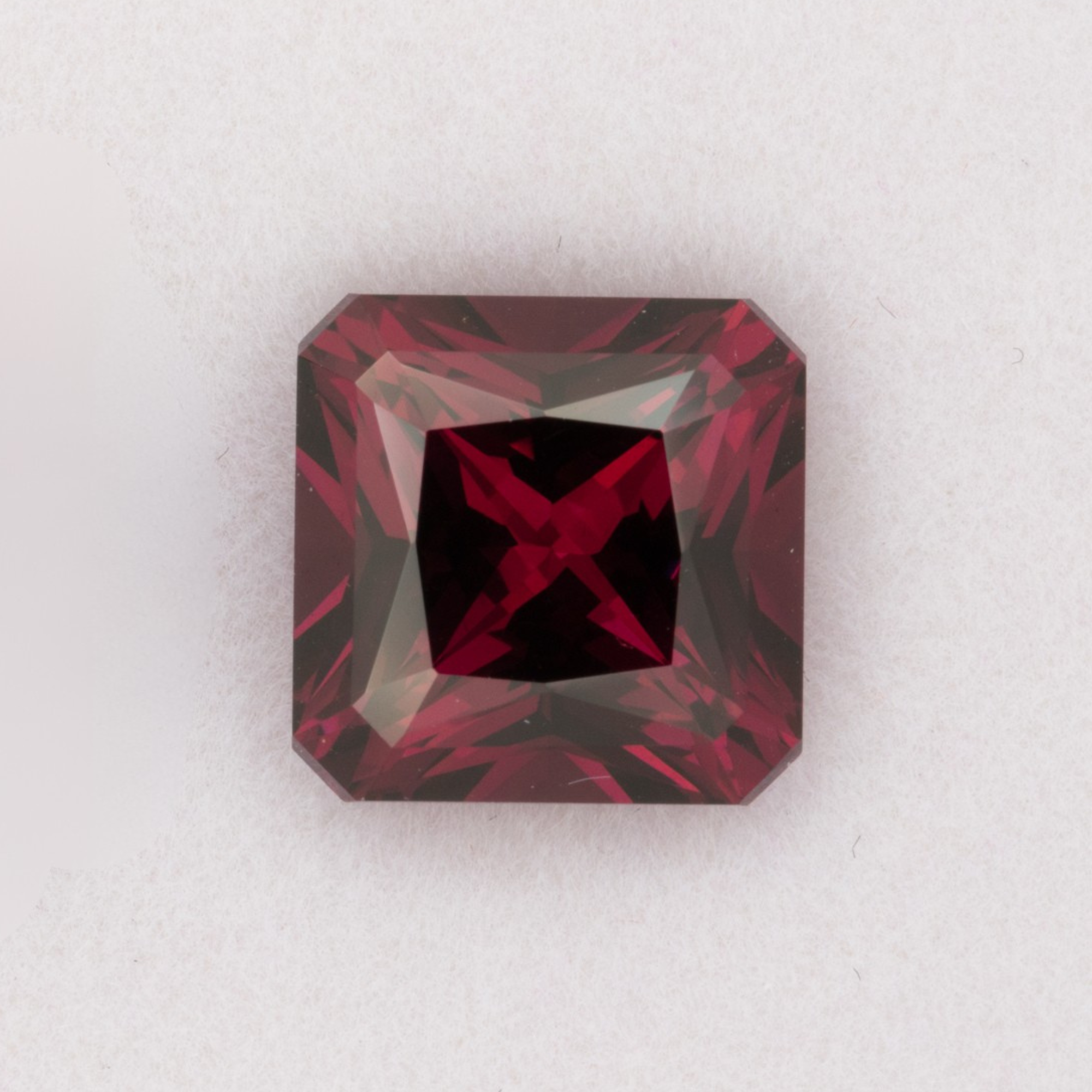 5.95ct Purple Garnet asscher 9.7mm loose purple gemstone