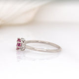 Arumi 14K White Gold Padparadscha Sapphire and Diamond Ring | OV 5x4mm