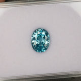 Natural Cambodian Blue Zircon Oval Shape 11.2x8.7x5.6mm 5.51ct Loose Gemstone