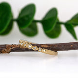 Vani 14K Yellow Gold Natural Diamond Band | Milgrain Details