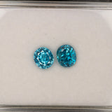 Natural Cambodian Blue Zircon Oval Shape 7.7x6.6x6.7mm 3.61ct Loose Gemstone