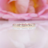Vola | Ruby Band Ring with 16 Rubies in Solid 14K Yellow Gold – Colorful Gemstone Band