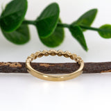 Vani 14K Yellow Gold Natural Diamond Band | Milgrain Details