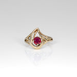14K yellow gold Madagascar ruby estate ring
