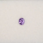 0.44 carat natural purple sapphire, oval 5x3.9mm Ceylon loose gemstone
