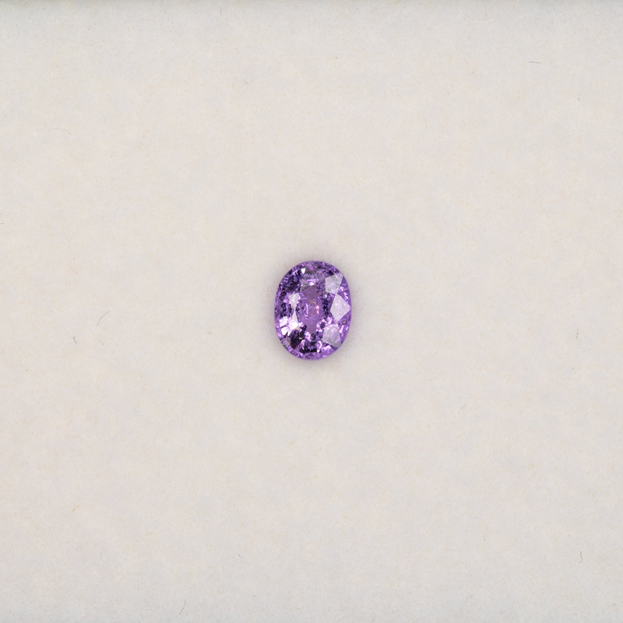 0.44 carat natural purple sapphire, oval 5x3.9mm Ceylon loose gemstone
