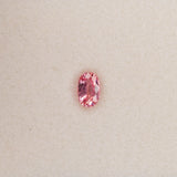 0.59 carat natural padparadscha sapphire, oval 6x3.9mm pink-orange loose gemstone