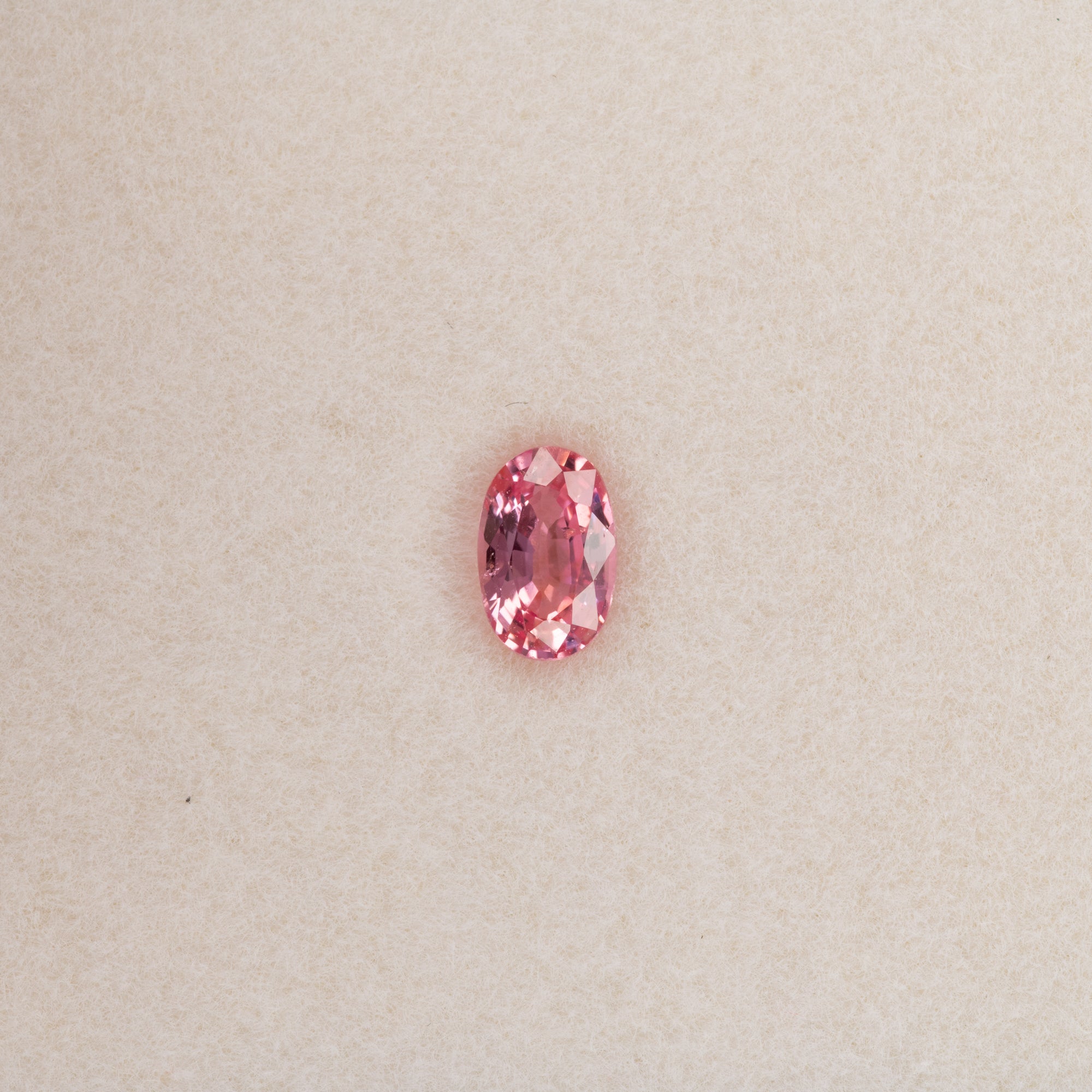 0.59 carat natural padparadscha sapphire, oval 6x3.9mm pink-orange loose gemstone