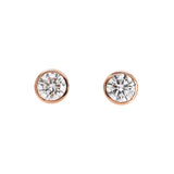 5mm Round - 14K Solid Gold Lab Diamond Solitaire Studs