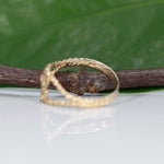 solid 14K yellow gold plain estate band