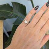 14K yellow gold Ethiopian opal cabochon ring