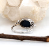 Elysia Solid 14k Gold Star Sapphire Ring with Natural Diamonds Accents, Oval 11x9mm