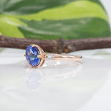 14K rose gold tanzanite ring