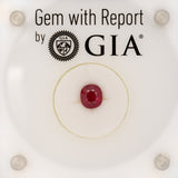 GIA Certified Burma Ruby Heated Oval 6.54x5.86mm 1.36cts – Natural Premium Red Gemstone for Fine Jewelry