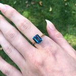 Emerald Cut London Blue Topaz Loose Gemstone 48