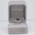 14K white & yellow gold bi-color tourmaline ring