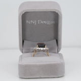 14K white & yellow gold bi-color tourmaline ring