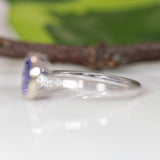 14K white gold tanzanite ring