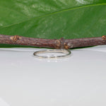 10K white gold single diamond estate ring