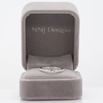 14K white gold natural diamond band ring, minimalist stackable