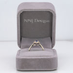 14K yellow gold tanzanite estate ring with diamond accents