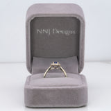 14K yellow gold tanzanite estate ring with diamond accents