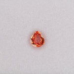 0.98 carat natural padparadscha sapphire, pear 6.7x5.9mm pink-orange loose gemstone