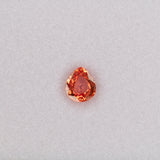 0.98 carat natural padparadscha sapphire, pear 6.7x5.9mm pink-orange loose gemstone