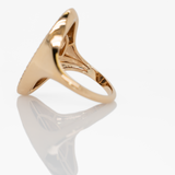 Astra Solid 14k Gold Boulder Opal Statement Ring with Natural Diamonds Accents