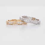 14K white gold diamond eternity band