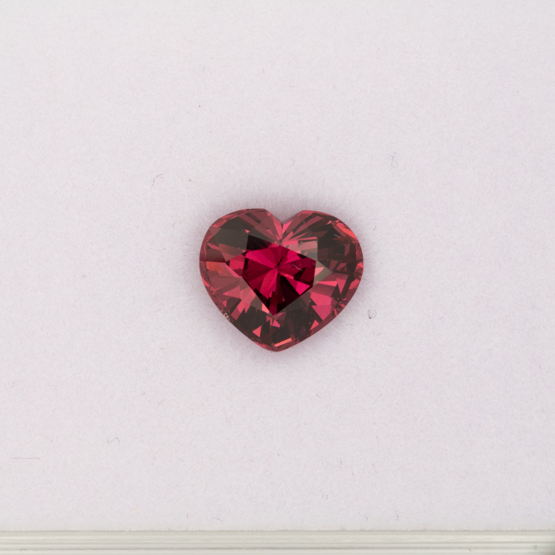 3.75ct Purple Garnet heart 10.3x8.9mm loose purple gemstone