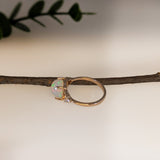 nora 14k dual white yellow gold 2.15cts opal diamond ring