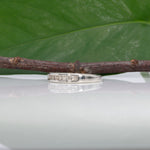 10K white gold diamond estate band