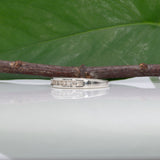 10K white gold diamond estate band