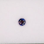 0.68 carat natural bi-color sapphire, round 5.2mm loose gemstone
