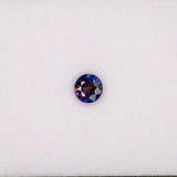 0.68 carat natural bi-color sapphire, round 5.2mm loose gemstone