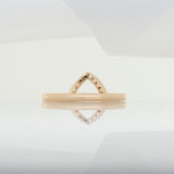 Minimalist Earth Mined Diamond Band in Solid 14K Gold – Delicate Stackable Ring