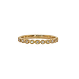Vani 14K Yellow Gold Natural Diamond Band | Milgrain Details