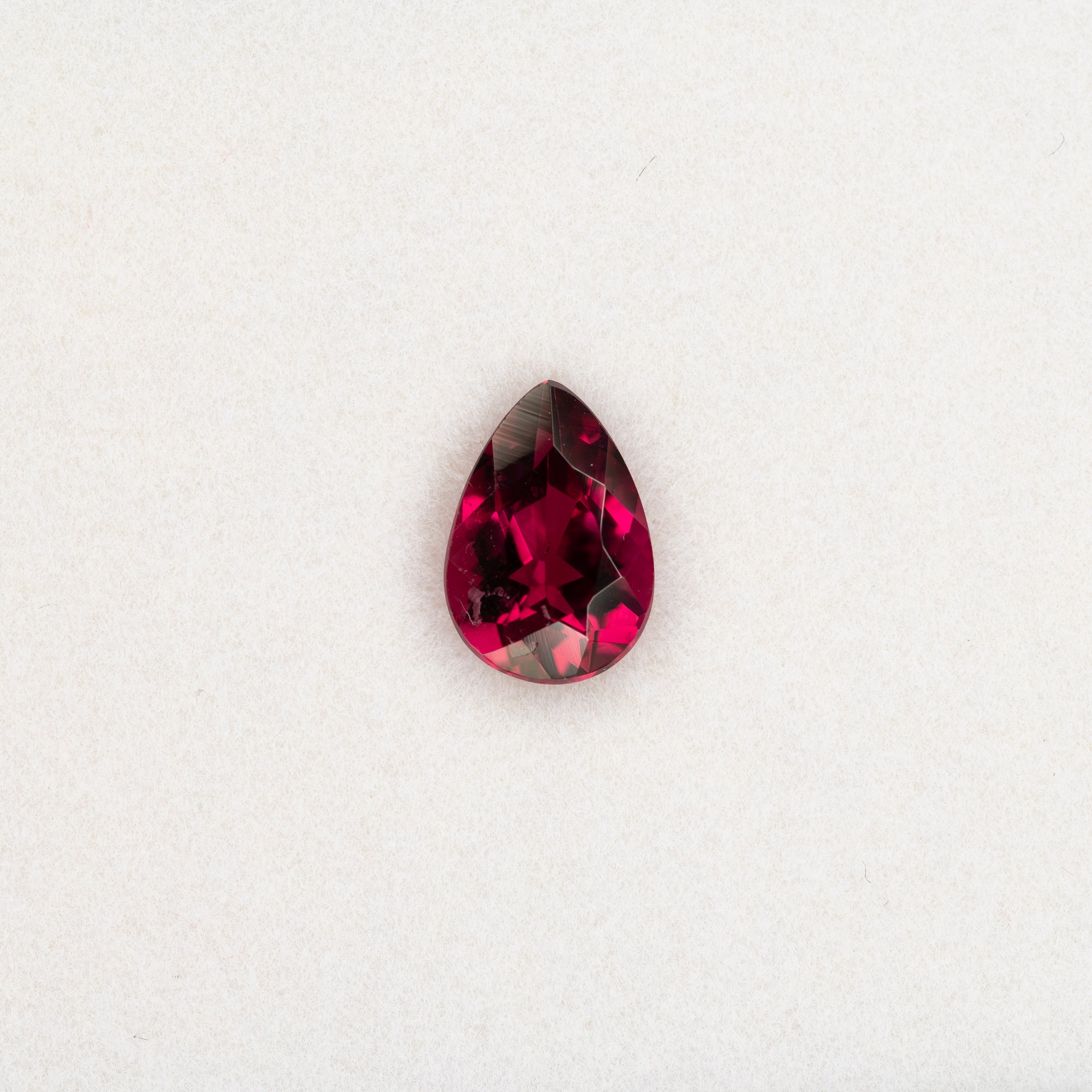 1ct rubellite tourmaline pear 8.2x5.7mm loose red gemstone