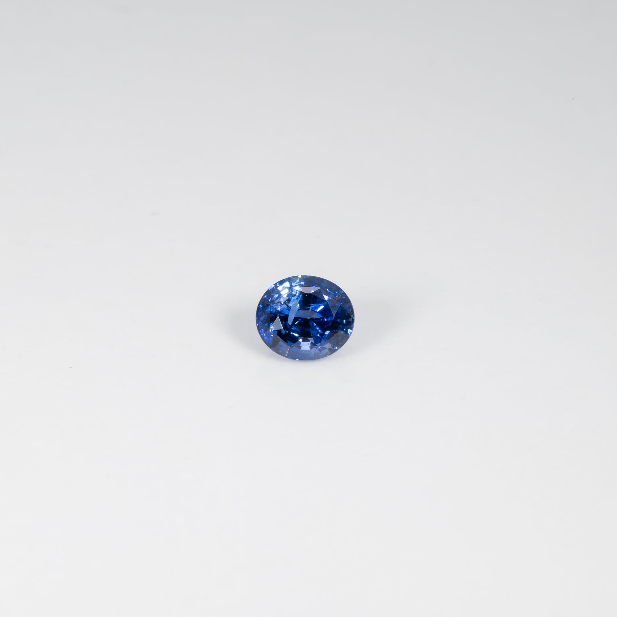 1.14 carat natural blue sapphire, oval 6.1x5.3mm loose gemstone