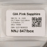 1.27 carat natural pink sapphire oval 7.06x6.12mm loose gemstone – view 4