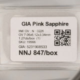 1.27 carat natural pink sapphire oval 7.06x6.12mm loose gemstone – view 4