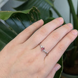 Arumi 14K White Gold Padparadscha Sapphire and Diamond Ring | OV 5x4mm