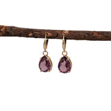 Mona 14K Yellow Gold Amethyst Levertops | Pear Shape 15x11mm