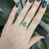 Ariana Solid 14k Gold Paraiba Color Afghan Tourmaline Ring with Natural Diamonds Accents