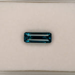 natural cambodian blue zircon emerald cut loose gemstone