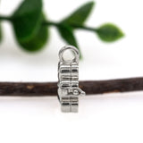14K White Gold Paw-Print Locket Pendant